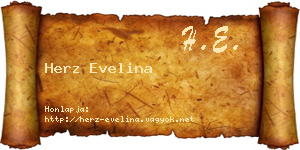 Herz Evelina névjegykártya
